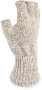 fingerless wool gloves