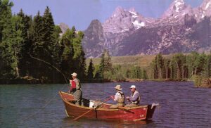 the wooden drift boat