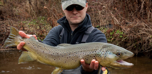 winter fishing for trout