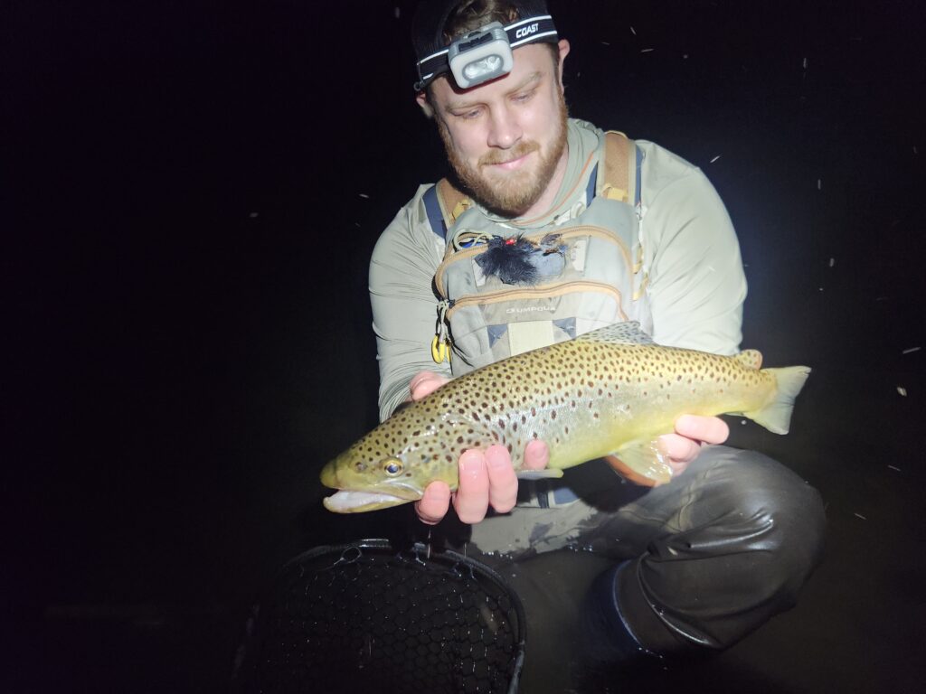 Night Fishing for Brown Trout in Pennsylvania