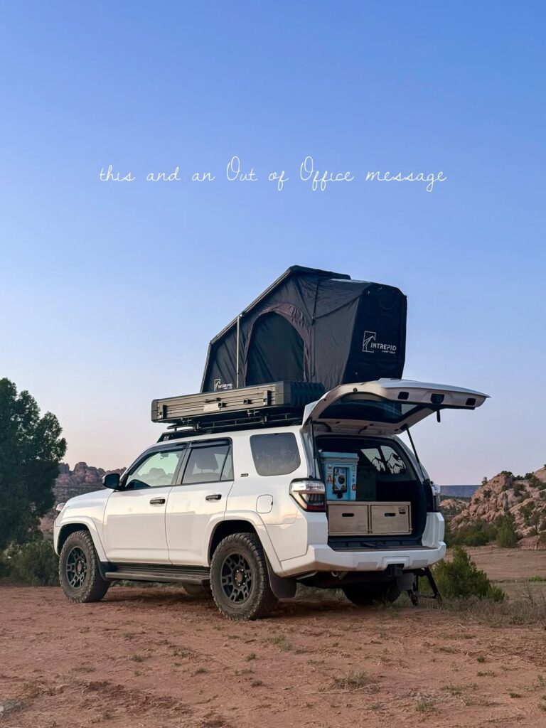 Mckenzie Fly fishing Road trip set up Photo provided by Mckenzie instagram