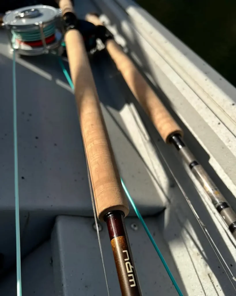 Nám Ren 13 foot 8 weight Spey rod and fly line setup used for winter steelhead fishing with T8 and T11 sink tips.