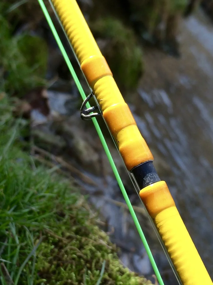 Close-up of a spigot ferrule on a fly rod showing a classic rod design feature used in Scott Fly Rods