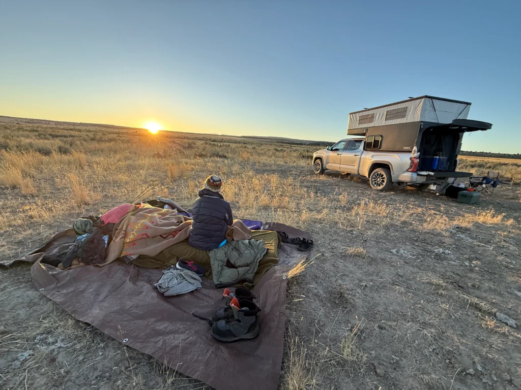four wheel camper family road trip
