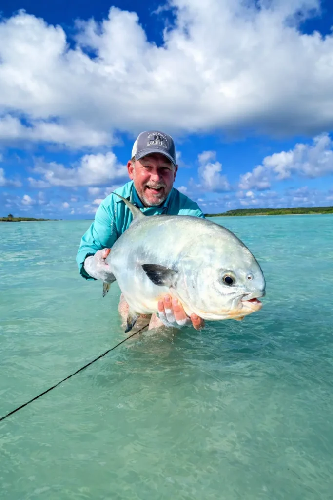 Permit in shallow water during fly fishing, illustrating common casting and presentation mistakes