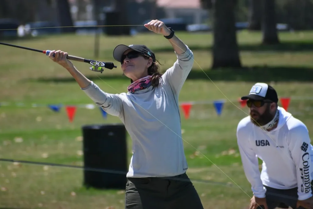 World Champion Fly Casters -Whitney Gould with Kalyn Hoggard