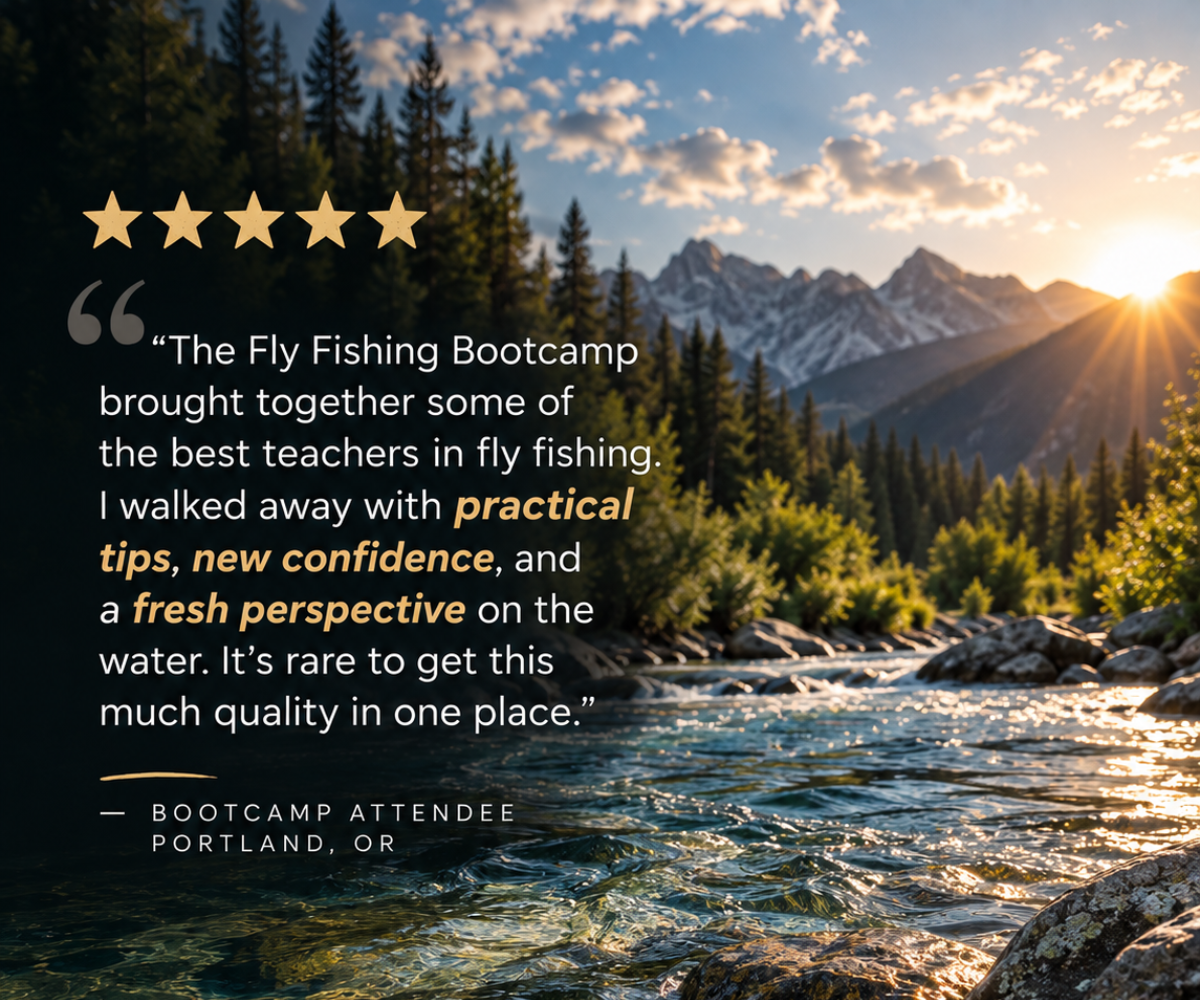 Fly Fishing Bootcamp Testimonial